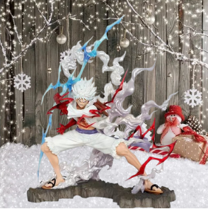 Figurine One Piece Luffy Gear 5 Nika Raiden 25 cm