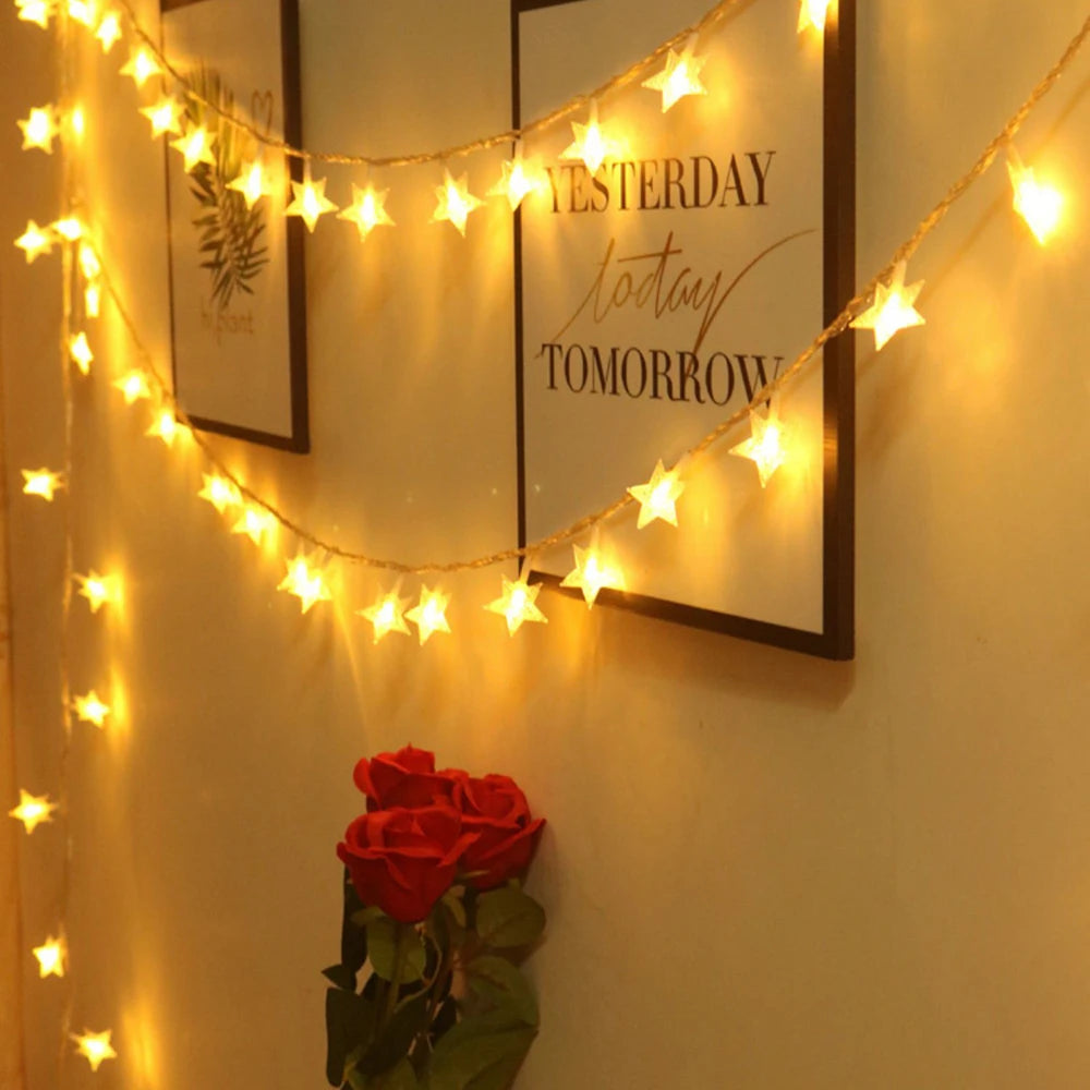 Guirlande lumineuse LED étoiles