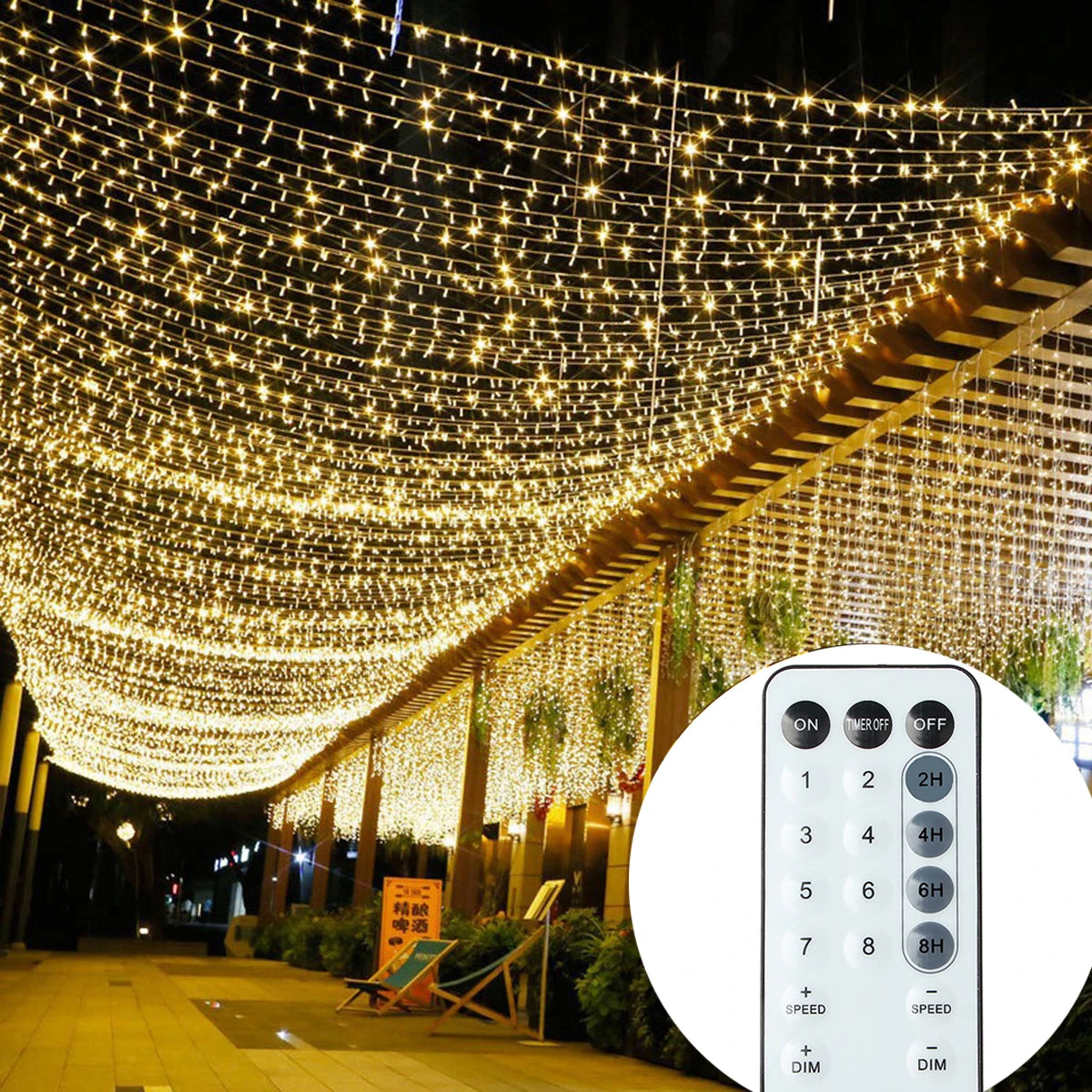 Guirlande lumineuse LED 100M extérieur/intérieur Noël