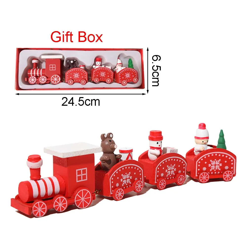 Train de Noël en bois