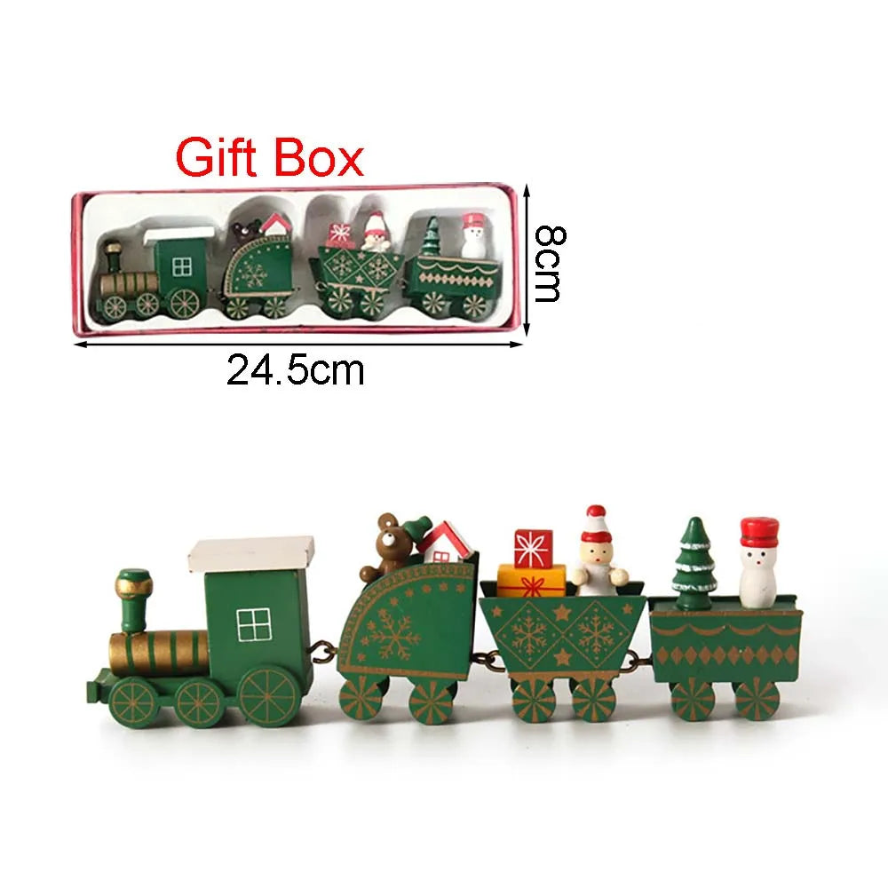 Train de Noël en bois