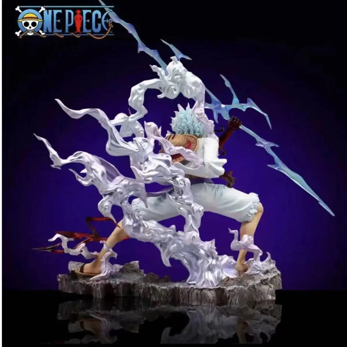 Figurine One Piece Luffy Gear 5 Nika Raiden 25 cm