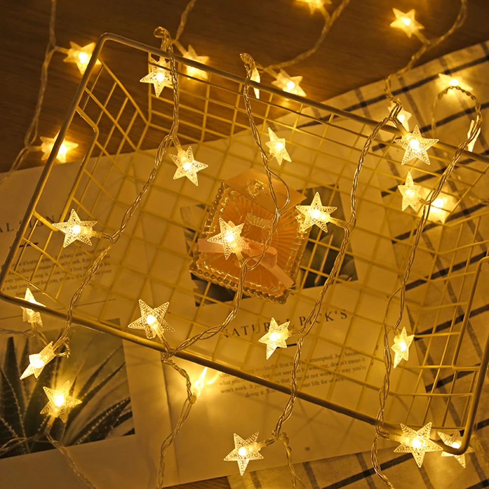 Guirlande lumineuse LED étoiles