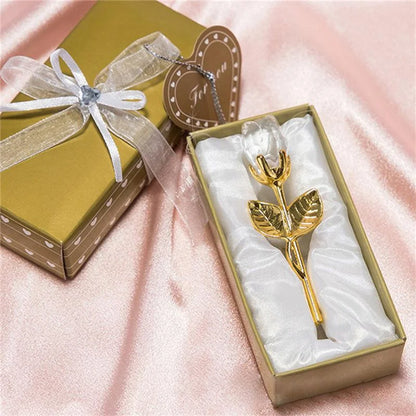 Rose en Cristal 6 Couleurs – Cadeau Amour & Déco Maison