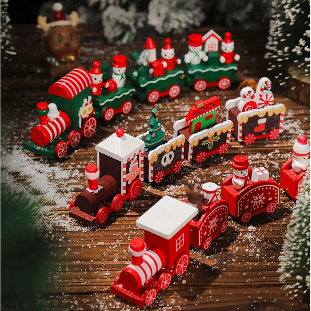 Train de Noël en bois