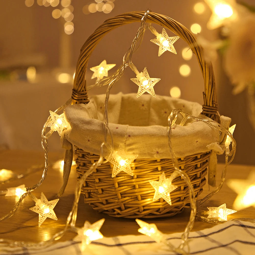 Guirlande lumineuse LED étoiles