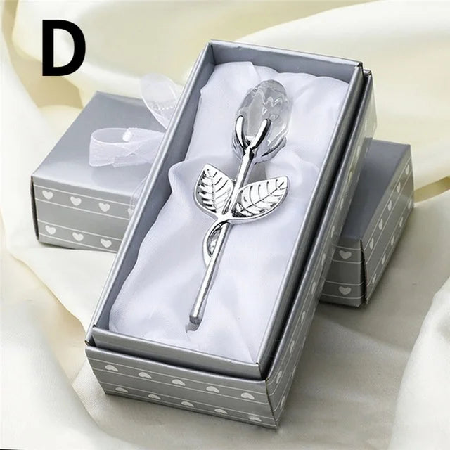 Rose en Cristal 6 Couleurs – Cadeau Amour & Déco Maison