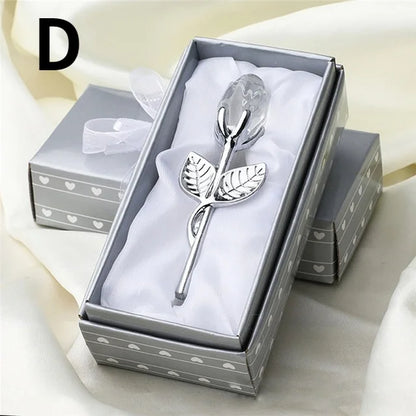 Rose en Cristal 6 Couleurs – Cadeau Amour & Déco Maison