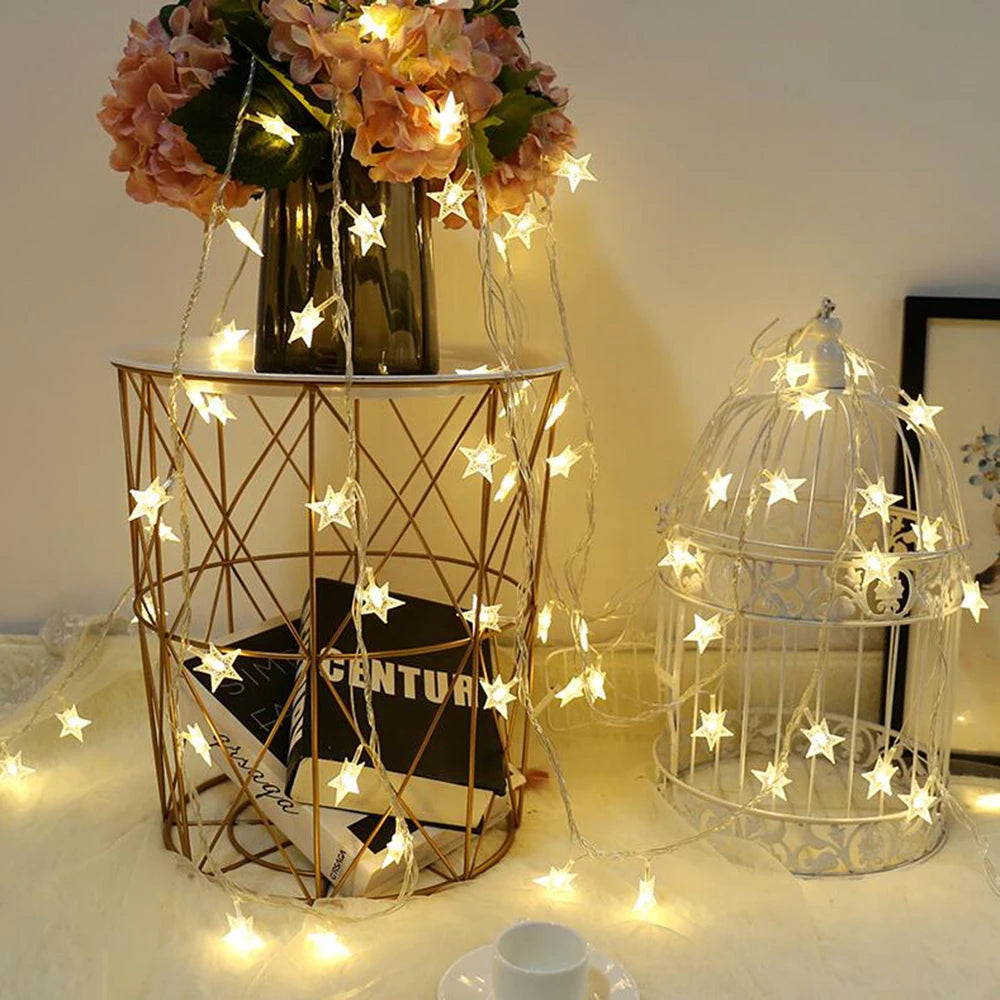 Guirlande lumineuse LED étoiles