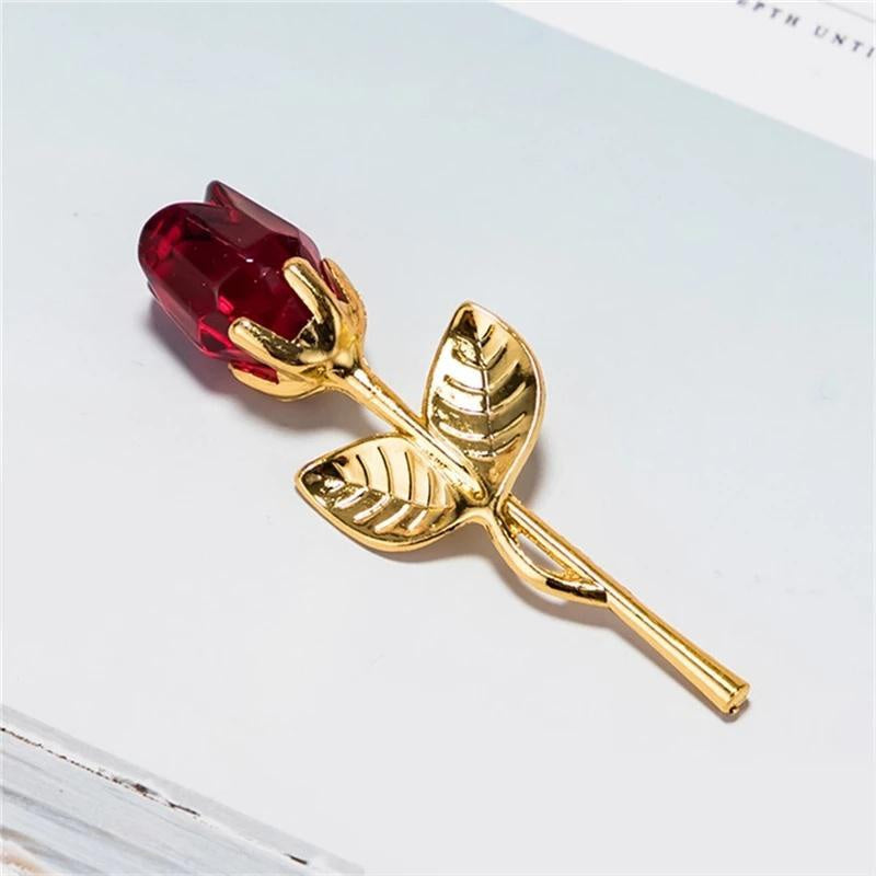 Rose en Cristal 6 Couleurs – Cadeau Amour & Déco Maison