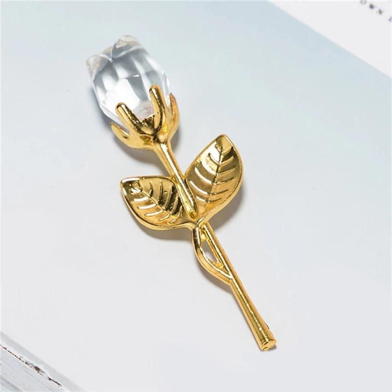 Rose en Cristal 6 Couleurs – Cadeau Amour & Déco Maison