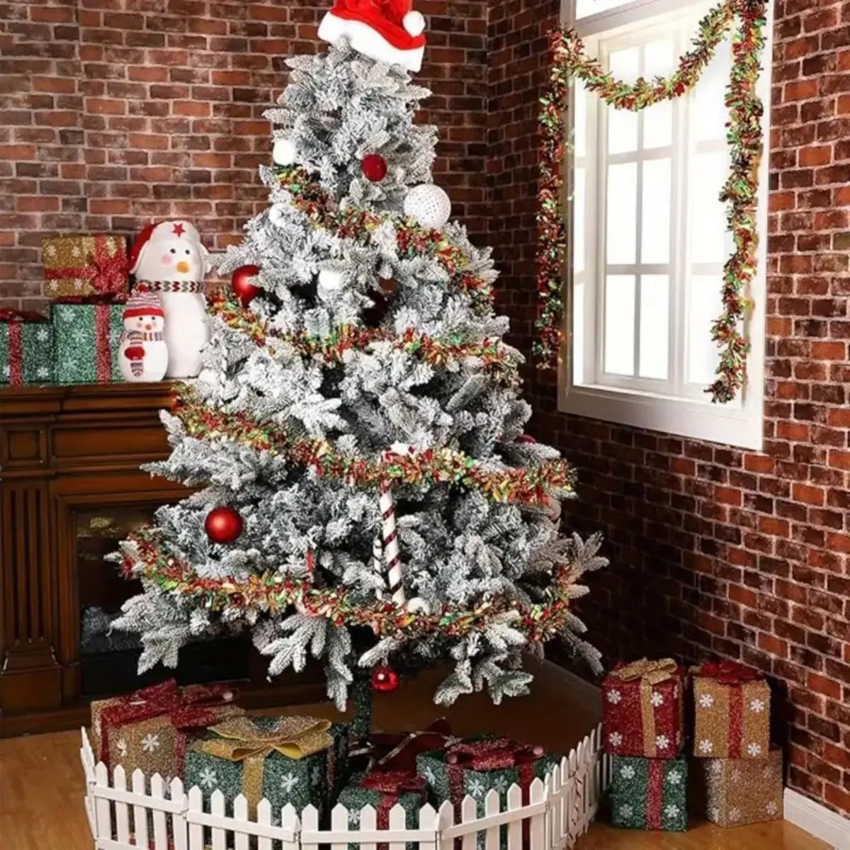 Guirlande de Noël métallisée avec LED