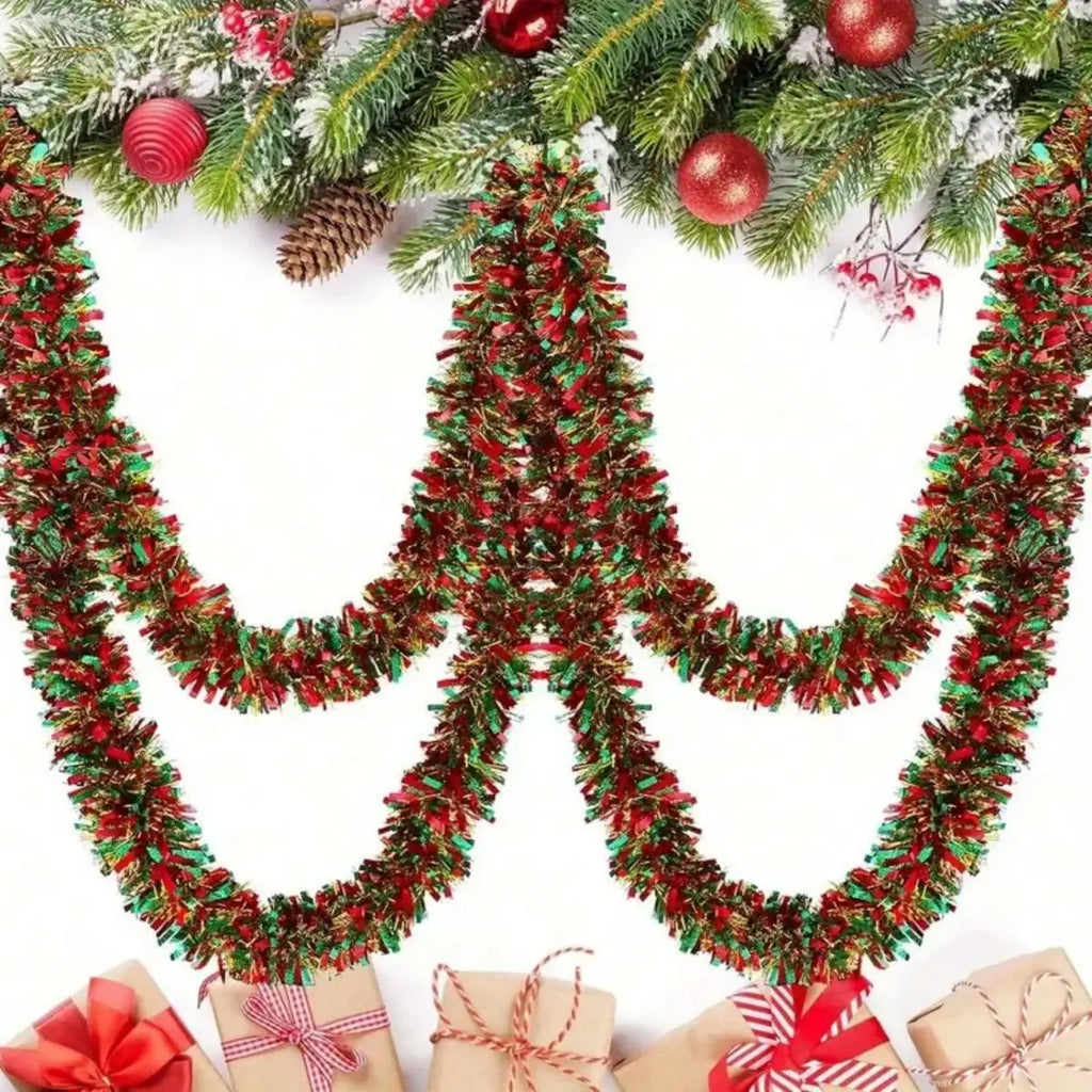 Guirlande de Noël métallisée avec LED