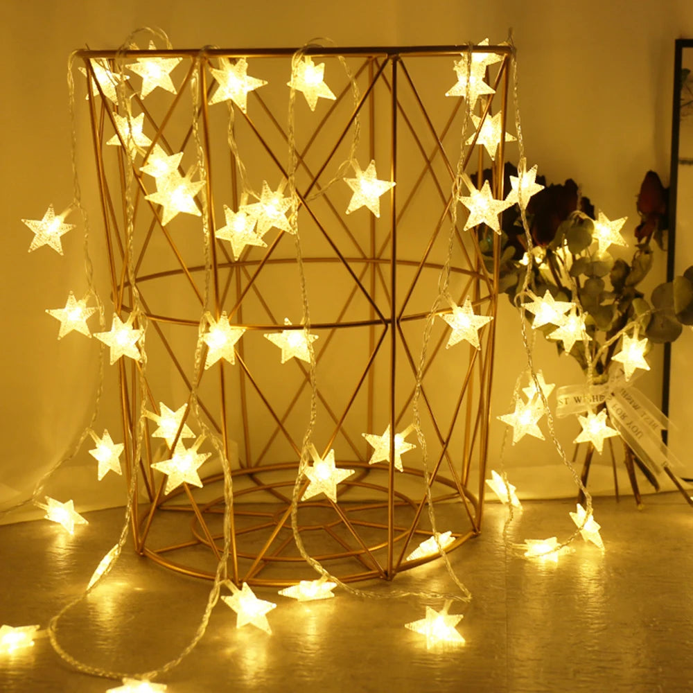 Guirlande lumineuse LED étoiles