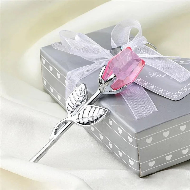 Rose en Cristal 6 Couleurs – Cadeau Amour & Déco Maison