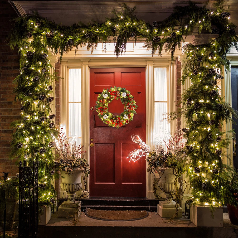Couronne de Noël 2025 lumineuse