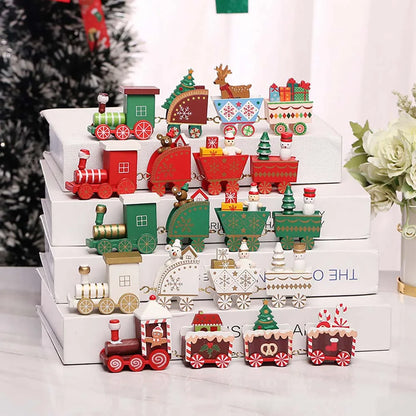 Train de Noël en bois