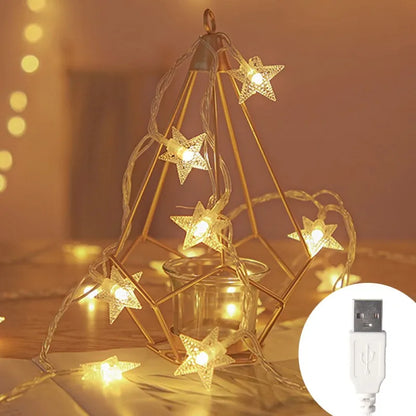 Guirlande lumineuse LED étoiles
