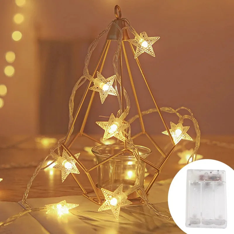 Guirlande lumineuse LED étoiles