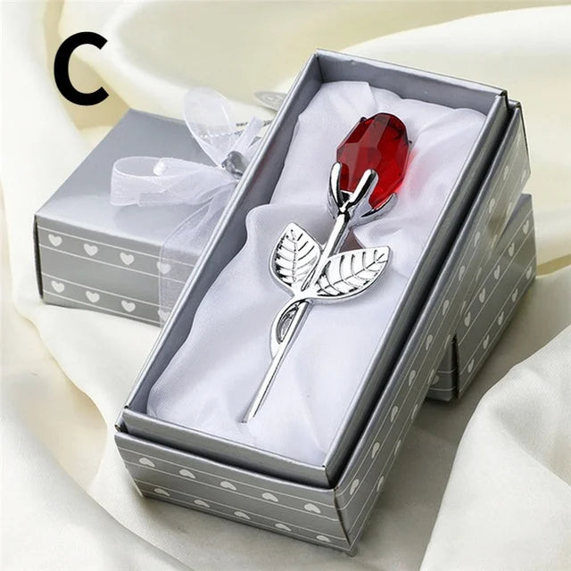 Rose en Cristal 6 Couleurs – Cadeau Amour & Déco Maison