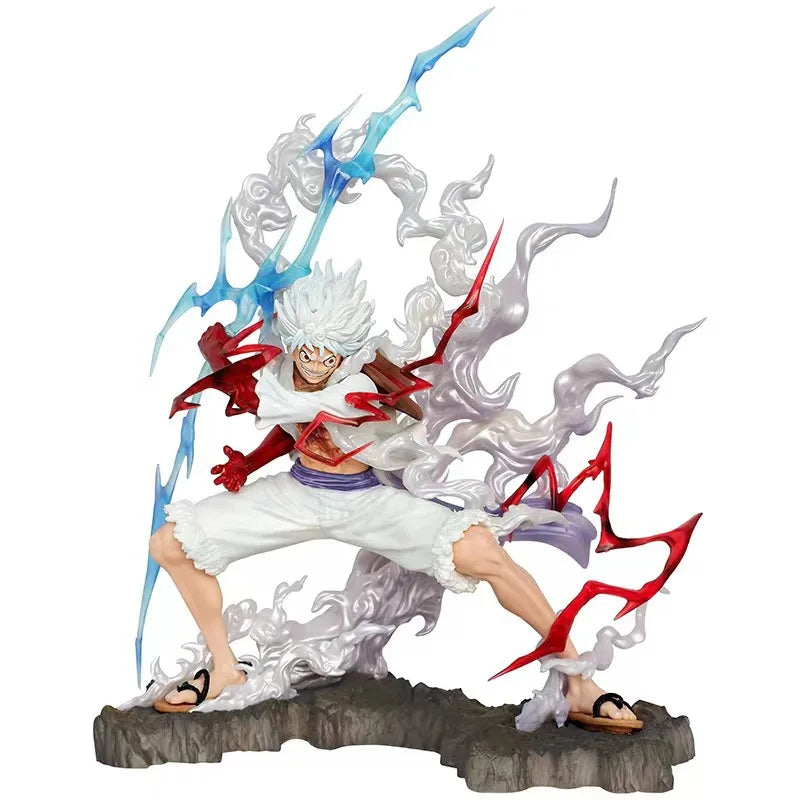 Figurine One Piece Luffy Gear 5 Nika Raiden 25 cm